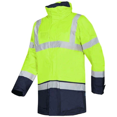 Afbeelding van Sioen LIGHTFLASH high vis winter regenjack 03010485 Geel/Navy M