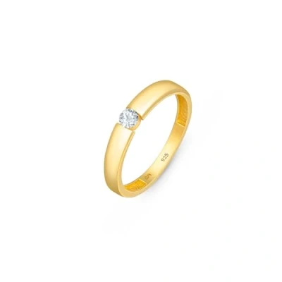 Afbeelding van Amberta Damesring van 925 sterling zilver met zirkonia, solitaire ring voor dames, zilveren verlovingsringen zirkonia