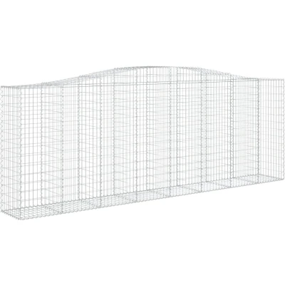 Afbeelding van vidaXL Schanskorf gewelfd 400x50x140/160 cm gegalvaniseerd ijzer