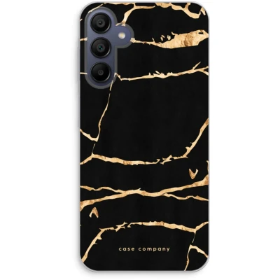 Afbeelding van Case Company® hoesje geschikt voor Samsung Galaxy A25 Gouden marmer Soft Cover Telefoonhoesje Bescherming aan alle Kanten en Schermrand