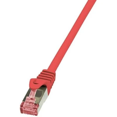 Afbeelding van LogiLink CQ2094S RJ45 Netwerkkabel, patchkabel CAT 6 S/FTP 10.00 m Rood Vlambestendig, Snagless 1 stuk(s)