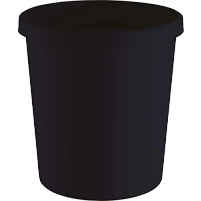 Afbeelding van Helit H6405895 prullenmand &quot;the green german&quot;, 18 liter, van gerecyclede kunststof Blauer Engel gecertificeerd, antraciet zwart, 1 stuk
