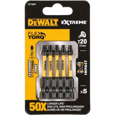 Image de DEWALT DT7395T QZ Embout de vis IMPACT Torsion 50mm Torx T20 (5 pcs)