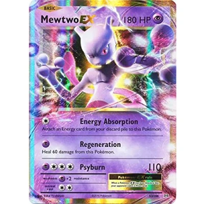 Afbeelding van Pokemon kaarten grote promo, letter GX, VMAX, EX of V, jumbo letter, XXL, promotionele brief, officiële Engelse taal (Mewtwo XY45)