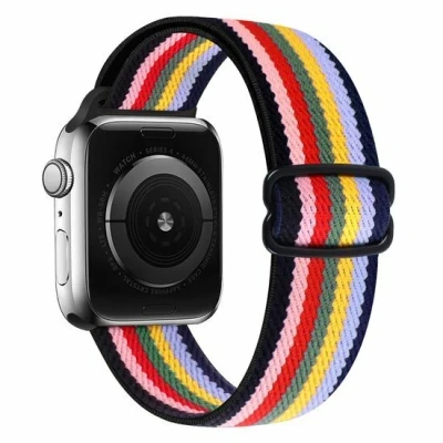 Afbeelding van Apple Watch Solo Loop Nylon bandje Multicolor Geschikt voor 38mm / 40mm 41mm