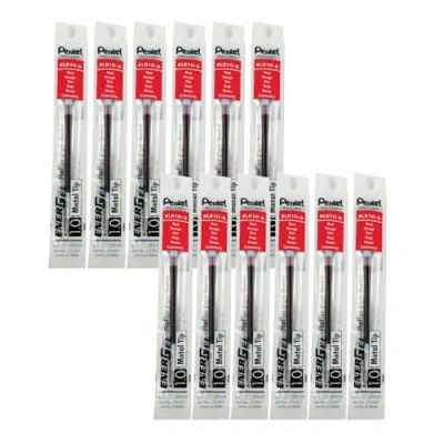 Afbeelding van Pentel Energel Gel Vullingen, 1 mm, Rood, 12 Stuk