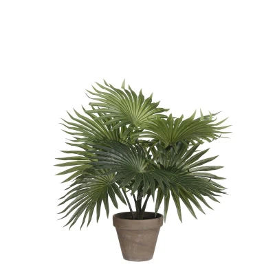 Afbeelding van Palm Kunstplant in Bloempot Stan H40 x Ø35 cm Groen