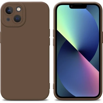 Afbeelding van Cadorabo Hoesje geschikt voor Apple iPhone 14 PLUS in Fluid BRUIN Beschermhoes gemaakt van flexibel TPU silicone Cover Case
