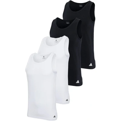 Afbeelding van adidas Sportswear TANK 4ER PACK Active FLEX Hemd, Heren, Maat: Large, Schwarz weiß