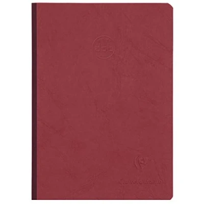 Afbeelding van Clairefontaine 795432C Een Notitieboek, genaaid, achterkant van canvas, Rood A5, 14,8 x 21cm, 192 pagina&#039;s DOT, wit papier, 90g, glanzend, ledernerf, Age Bag collectie