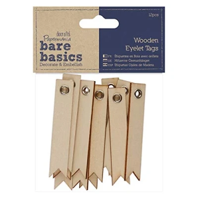Afbeelding van Wooden Eyelet Tags (12pcs)
