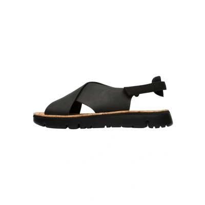 Afbeelding van Camper Oruga Sandalen, Dames, Maat: 38, Black Leer en textiel
