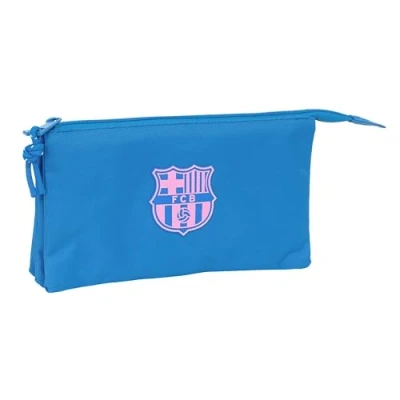 Afbeelding van Pennenetui met 3 vakken F.C. Barcelona Blauw 22 x 12 cm