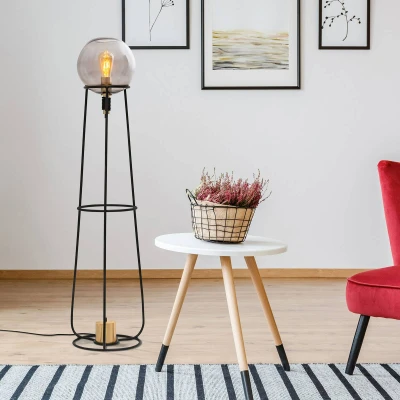 Afbeelding van Vloerlamp Stelo met glasbol kap