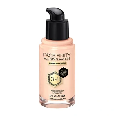 Image de Max Factor Facefinity All Day Flawless 3 in 1 Foundation C10 Fair Porcelain 30 ml
