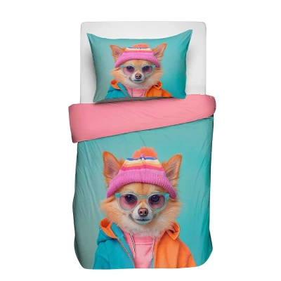 Afbeelding van Dekbedovertrek Animal Couture Dog Katoen Dieren Fresh and Co Kids Ga naar Dekbed Discounter.nl &amp; Profiteer Nu