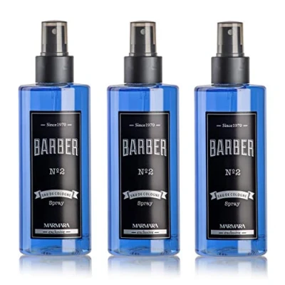 Afbeelding van BARBER MARMARA No.2 Eau de Cologne Pump Spray Men (3 x 250 ml) After Shave Heren Geurwater Verfrist koolzuurhoudende dranken Mannelijke geur Ontsmettingsalcohol 70 Salon
