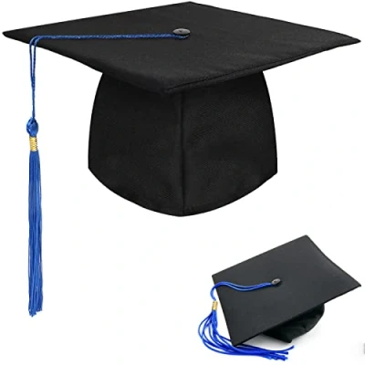 Afbeelding van BOOSHMall Afstudeermuts voor volwassenen, verstelbare afstudeerpet studenten, afstuderen, universiteit, middelbare school, blauw, Blauw