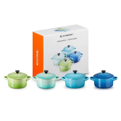 Afbeelding van Le Creuset Aardewerken Mini Braadpannetjes 4 Set Metallic Pa/cm/cb/mb
