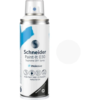 Afbeelding van Schneider spuitbus verf Paint it 030 DIY spuitverf acrylverf 200ml wit S ML03050008