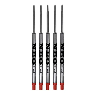 Afbeelding van Waterman balpenvullingen, medium punt, rode inkt, 5 stuks
