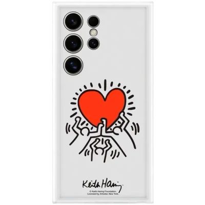 Afbeelding van Samsung Galaxy S24 Ultra Keith Haring Suit Back Cover Transparant