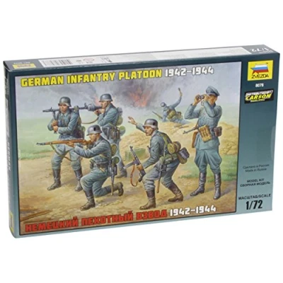 Afbeelding van 1:72 Zvezda 8078 German Infantry Platoon 1942 1944 Plastic Modelbouwpakket