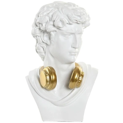Afbeelding van Decoratieve figuren Home ESPRIT Wit Gouden Buste 19,5 x 16 30 cm