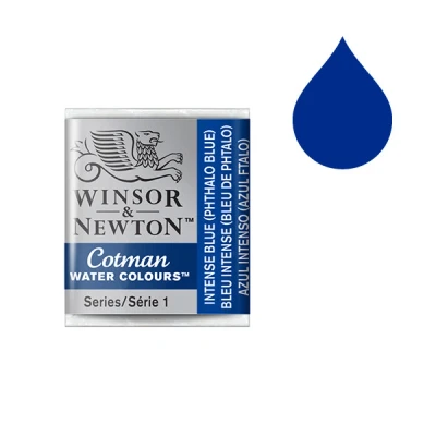 Image de Winsor &amp; Newton Cotman aquarelle (demi godet) 327 bleu intense