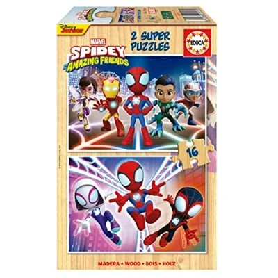 Image de SPIDEY &amp; HIS AMAZING FRIENDS 2 puzzles en bois