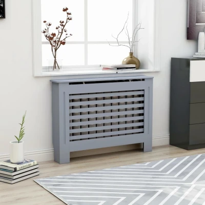 Afbeelding van Radiatorombouw 112x19x81 cm MDF antraciet