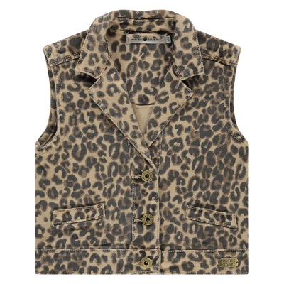 Afbeelding van Stains &amp; Stories Gilet Leopard Bruin/dessin 104