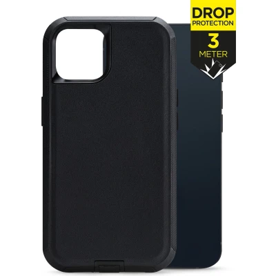 Afbeelding van Mobilize Hoesje geschikt voor Apple iPhone 13 Telefoonhoesje Hardcase Defender Backcover Shockproof Schokbestendig Anti Shock Proof Zwart