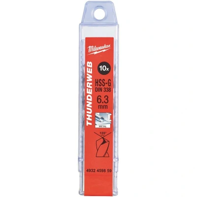 Afbeelding van MILWAUKEE 4932459859 THUNDERWEB metaalboor DIN 338 TW 6,3x101mm (10 st.)