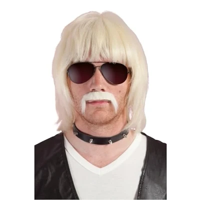 Image de Perruque et moustache bobby blond