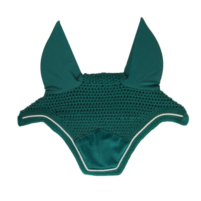 Image de Kentucky Bonnet Anti Mouches Wellington Velours Vert foncé Poney