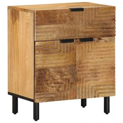Image de vidaXL Table de chevet marron 50x33x60 cm bois manguier massif4017731