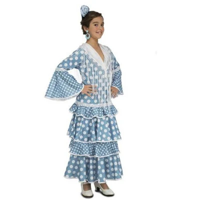 Afbeelding van Kostuums voor Kinderen My Other Me Guadalquivir Blauw Flamenco danser Maat 3 4 Jaar