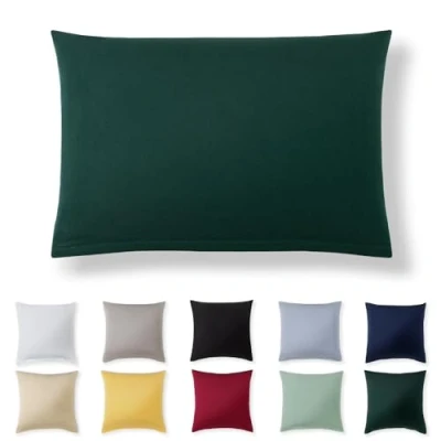 Afbeelding van Alreya Taie d&#039;oreiller de 50 x 70 cm, vert forêt, 100 % jersey coton, Super doux, Avec fermeture éclair