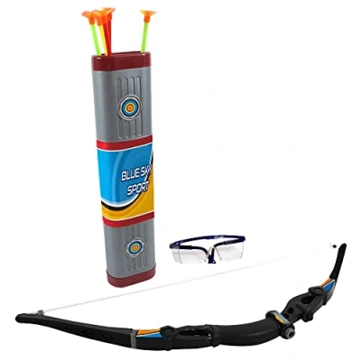 Afbeelding van BLUE SKY Boogschietset Behendigheidsspel en outdoor 189094 Veelkleurig Kunststof 52 cm x 21 Speelgoed voor kinderen Doel Pijlen Boog Vanaf 6 jaar