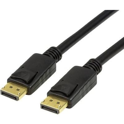Afbeelding van LogiLink CV0121 DisplayPort kabel Aansluitkabel stekker, stekker 3.00 m Zwart