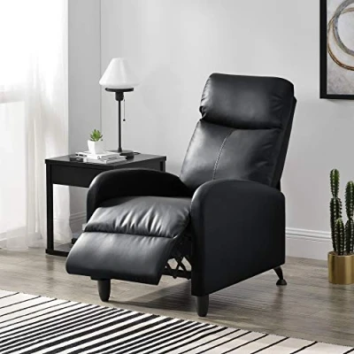 Afbeelding van Verstelbare relaxfauteuil 102x60x92 cm kunstleer zwart