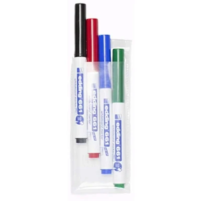 Afbeelding van Edding 661 Whiteboard Marker Set van 4 Assorti