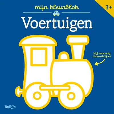 Afbeelding van Ballon Kleurblok Junior Voertuigen (dikke lijnen)
