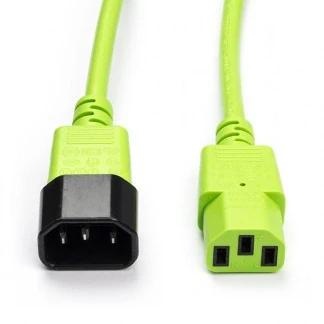Afbeelding van ACT AK5113 Stroomkabel 230V C13/C14 Groen 1,2 meter