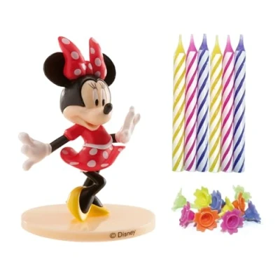 Image de dekora, Bougie De Gâteau, Sans Parfum, Kit PVC Minnie Mouse Avec 10 Bougies, Décoration Gâteaux
