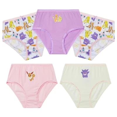Afbeelding van Pokémon Slipjes voor meisjes, comfortabel, ademend, katoen, shorty, roze/meerkleurig, 3 4 jaar, Roze/Veelkleurig