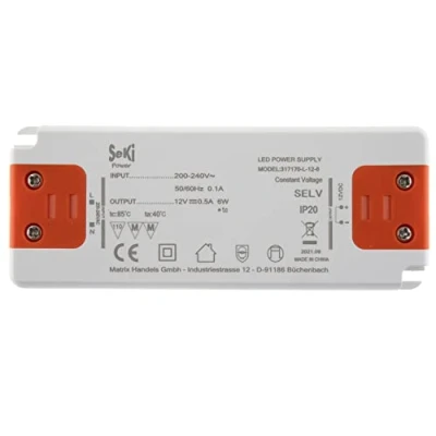 Afbeelding van SeKi L 6 12 led voeding, V, 0,5 A, W, driver, transformator, wit, W (0,5 A)