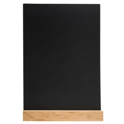 Afbeelding van Exacompta 84240D 10x Porte menu ardoise sur pied bois A4