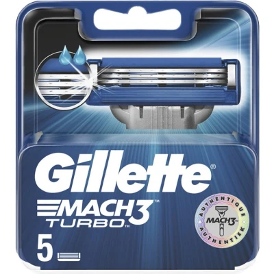 Afbeelding van Gillette Mach3 Scheermesjes Turbo 5 stuks